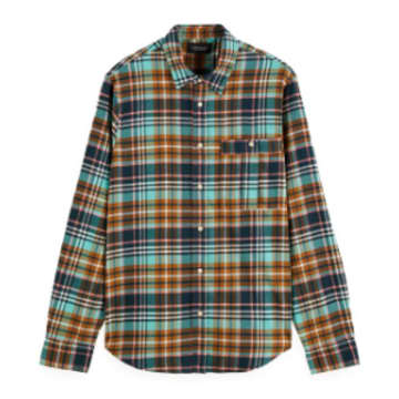 Twill Checked Shirt Toffee Multi