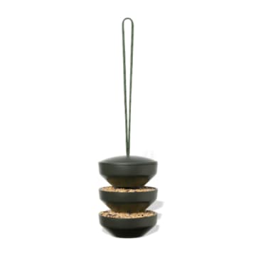 Ro Birds Recycled Hanging Feeding Station Green