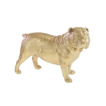 Gold Standing Bulldog Figure