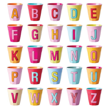 Melaminglas Verschiedene rosa Buchstaben