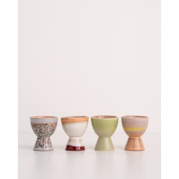 70s Ceramic Egg Cups Set Of 4