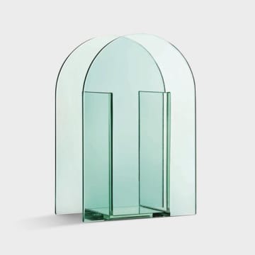 Green Glass Arch Vase