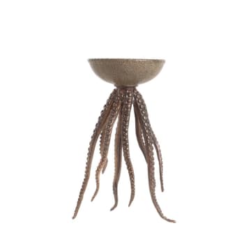 Tintenfisch -Kerzenhalter Shagreen Bronze | Handgemalt