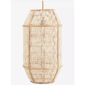 Bamboo And Linen Ceiling Lamp