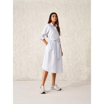 Gisele Dress - Blue/White Stripe