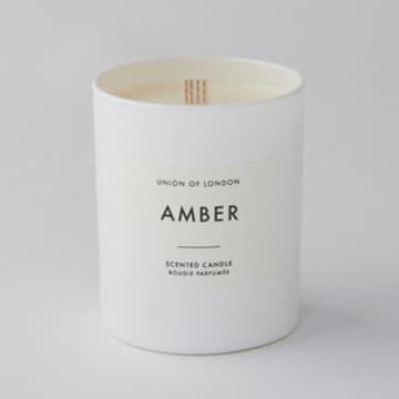 Amber White Medium Candle