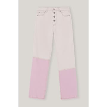 Overdyed Cutline Jeans - Light Lilac