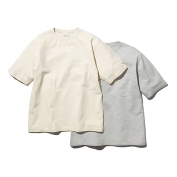 T-shirt lourd de coton recyclé | Ecru ou gris
