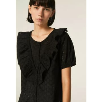 Embroidered Blouse - Black