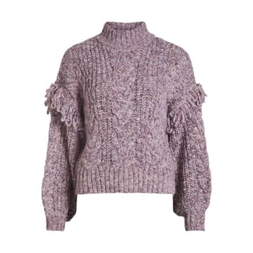 Frilled Sweater In Grape