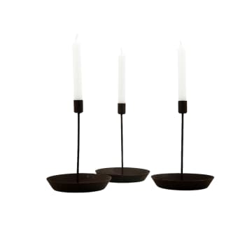 Set of 3 Simple Wire Candlesticks