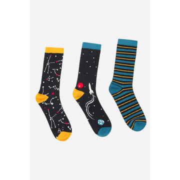 Men's Constellation Print Bamboo Socks Gift Box