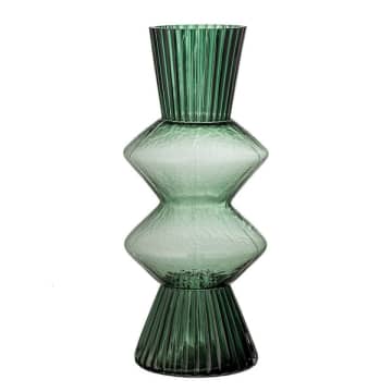 Davine Vase Green Glass