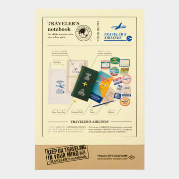 Cuaderno de viajero Limited Set Airline- Tamaño regular Azul