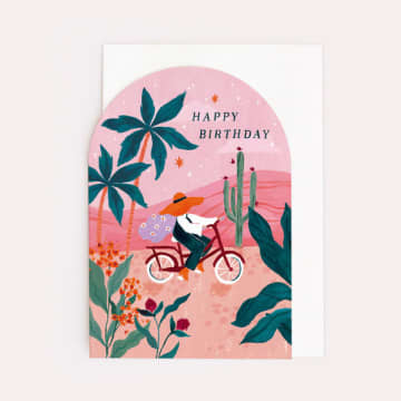 Sunset Bike Birthday Card