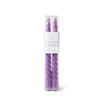 Twisted Taper Candle Set violet