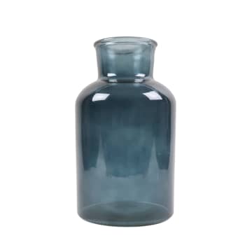Blue Apotheker Glass Vase - Large