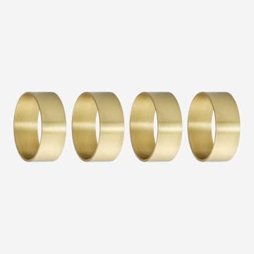 Laurie Gold Brass Napkin Rings - Set Of 4