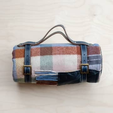 Recycled Picnic Blanket - Rainbow Check