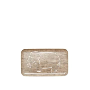 Elephant Tray In Natural