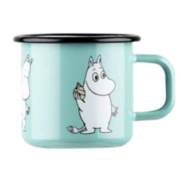 Moomin Enamel Mug - Retro, Moomin, Mint 3.7cl