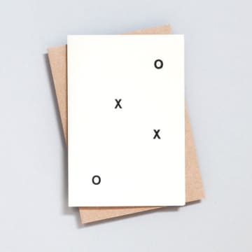 Hand Printed Greetings Card - Xoxo