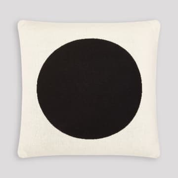 Cubierta de cojín de punto Runda: negro 50 x 50 cm