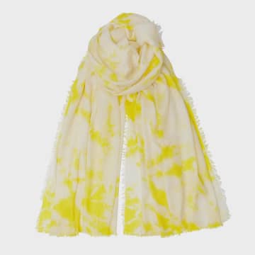 Cashmere Tie Dye Scarf - Yellow