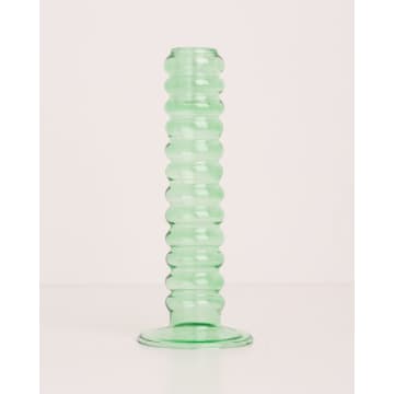 The Emeralds Glass Candle Holder L Mint Green