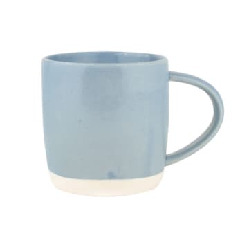Shell Bisque Mug Blue (set Of 4)
