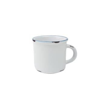 Tinware Espresso Mug In White (set Of 4)