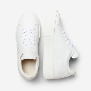 Hailey White Leather Trainers