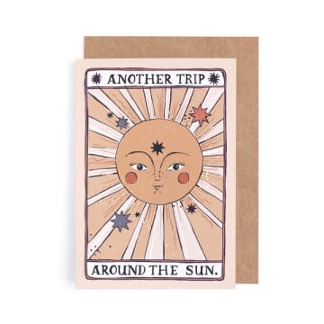 Tarot Sun Illustrated Birthday Card