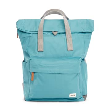 Roka Back Pack Canfield B Design Medium Size Made From Sustainable Nylon In Petrol