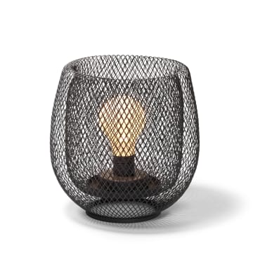 Philippi Mesh Lamp With Led Bulb And Clear Glass Cylinder
