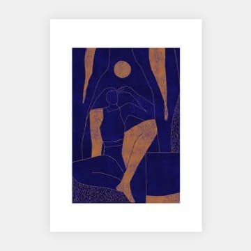 'mujer Y Calor' 01 Print By Berenice Hernandez - 30 X 40cm