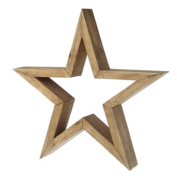 Rustic Wood Star Decoration