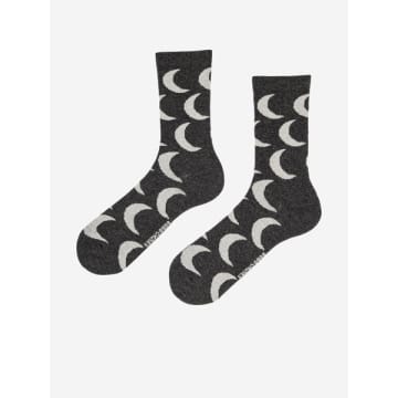 Moon Jacquard Long Socks