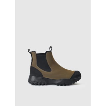 Woden Magda Track Boots Waterproof Rubber Olive Sustainable
