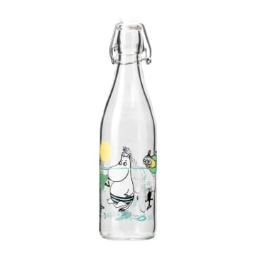 Moomin Glass Bottle - Fun In The Water