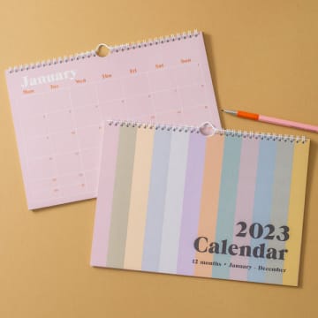 A4 2023 Pastel Minimalist Wall Calendar