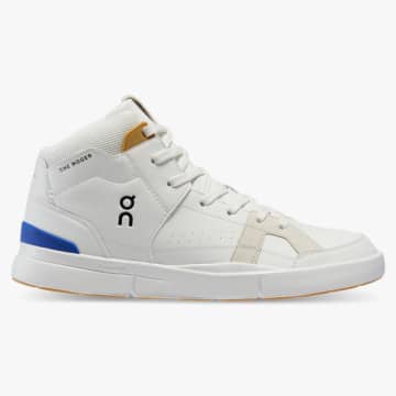 Roger Clubhouse Mid Trainers - White/indigo