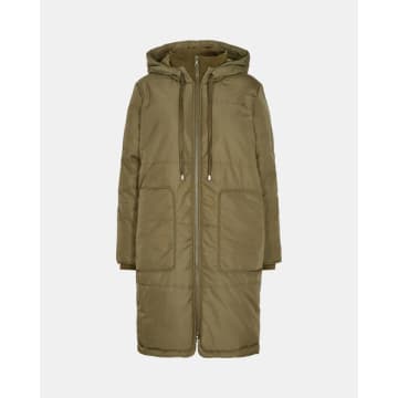 Sofie Schnoor Padded Quilted Puffa Coat Jacket Khaki