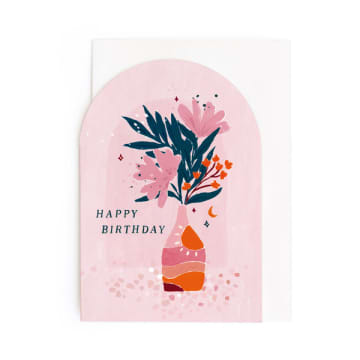 Vase Happy Birthday Card