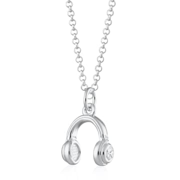 Silver Headphone Necklace