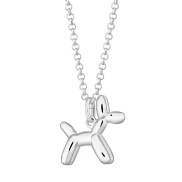 Silver Balloon Dog Necklace