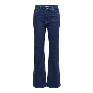 Brigitte HW Bootcut Cut Jeans - Dark Blue Denim 