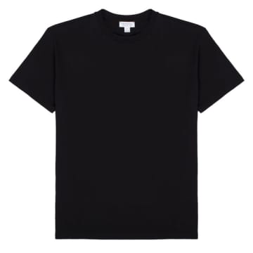 T-shirt de cou de l'équipage pour femmes en forme noire