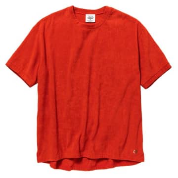 Short Pile Relaxed T Shirt Red