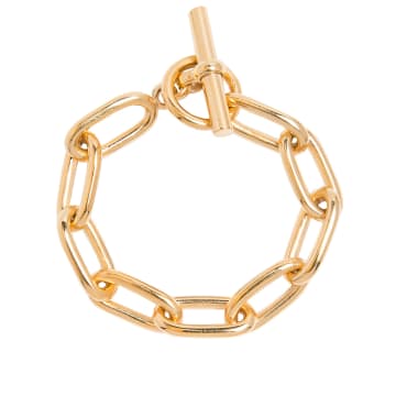Tilly Sveaas Medium Gold Oval Linked Bracelet Gold | ModeSens